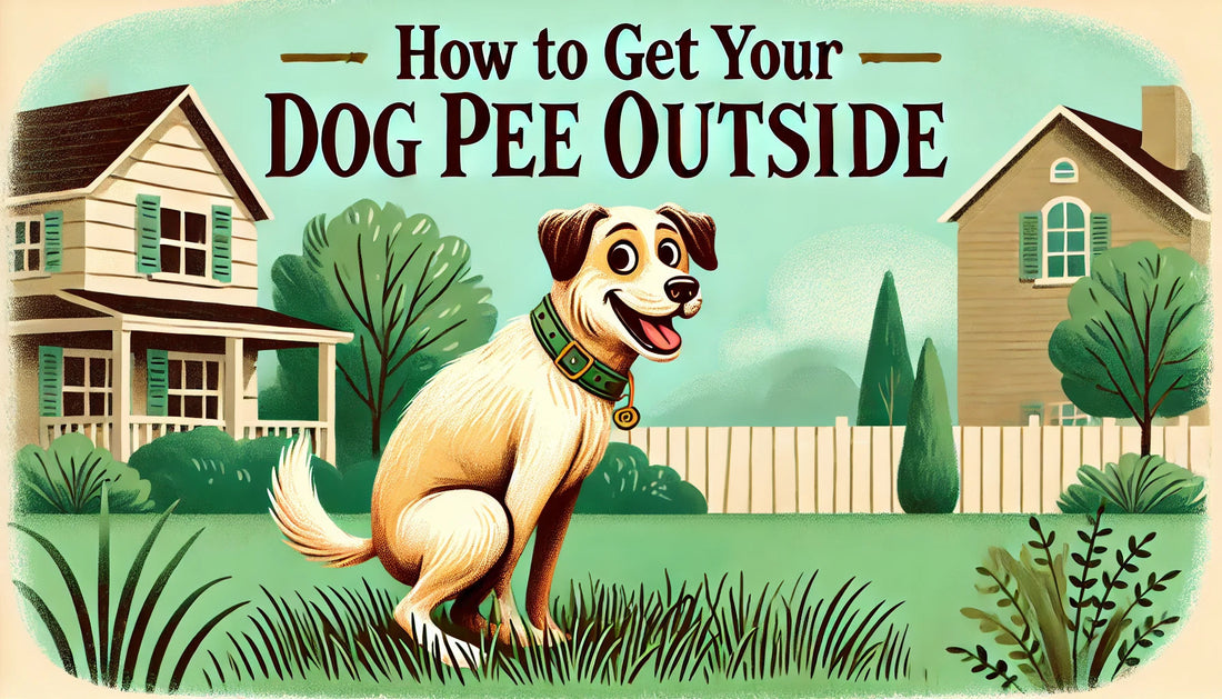 Image of a dog squatting to pee outside