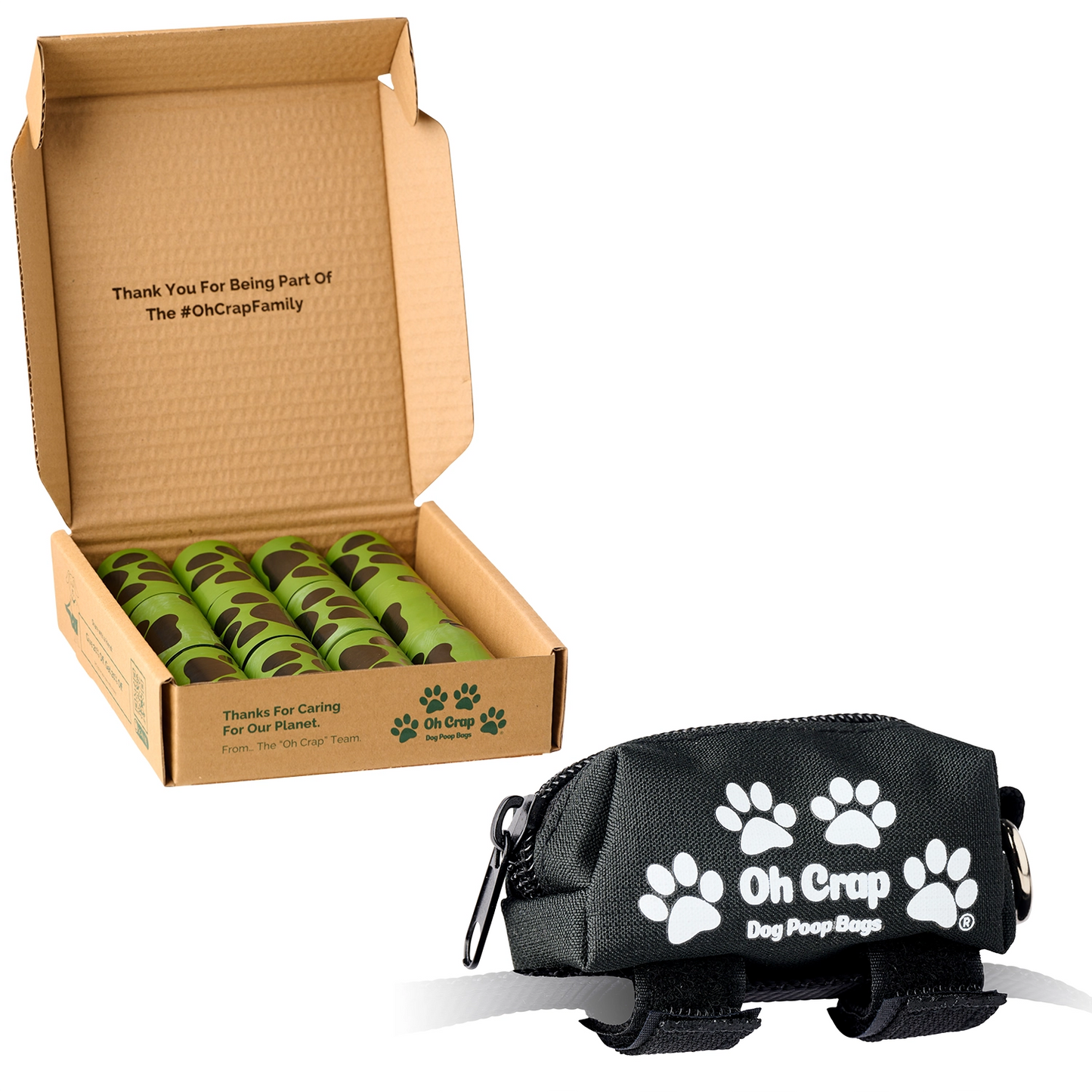 Oh Crap Compostable Dog Poop Bags & Dog Poop Bag Holder