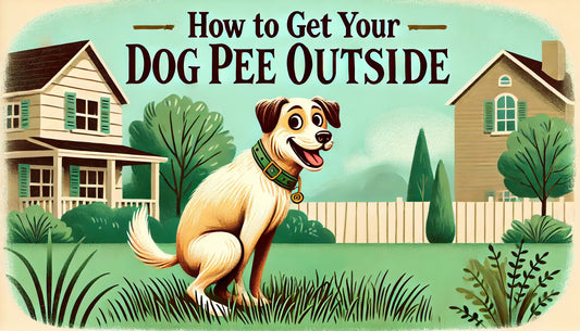 Image of a dog squatting to pee outside