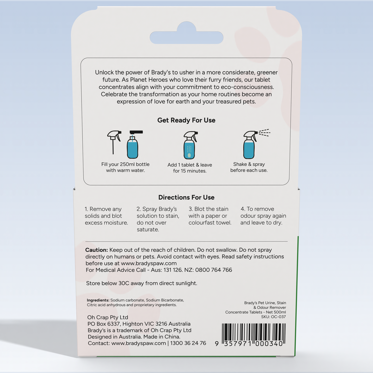 Brady's Pet Urine, Stain & Odour Remover