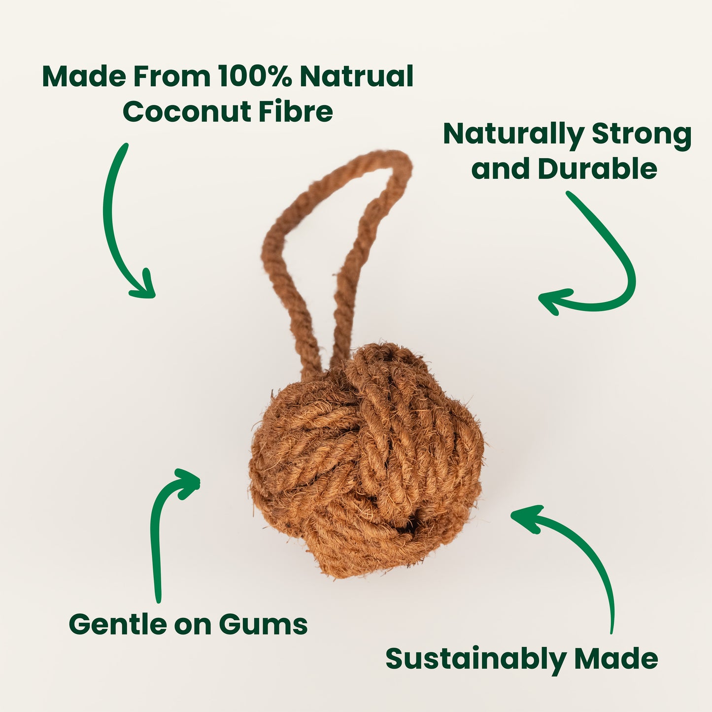 Planet Hero Coconut Fibre Rope Ball Dog Toy